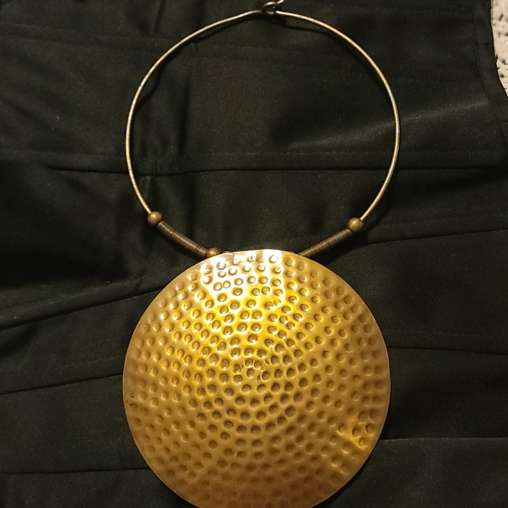 Large Hand Made Disc Necklace - Picture 3 of 3